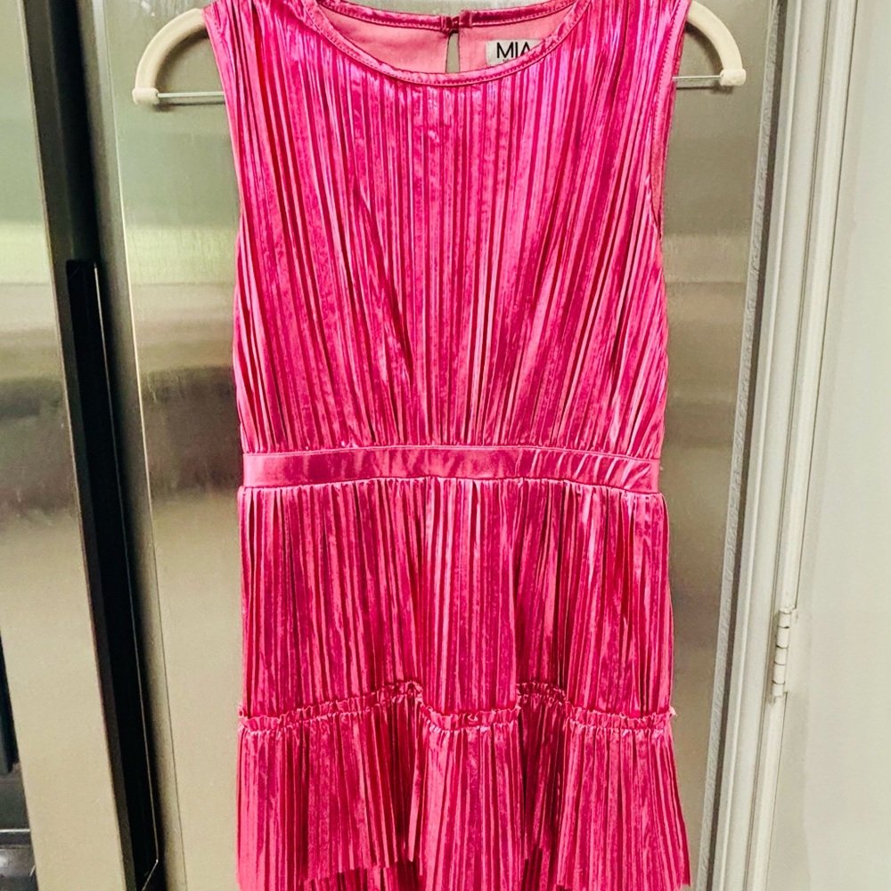 MIA Fuchsia Pleated Dress
